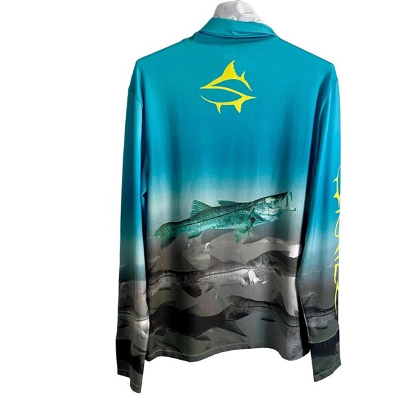 Loco Skailz Gaiter Neck Long Sleeve Graphic Performance Top Men's Medium NEW - Picture 5 of 11